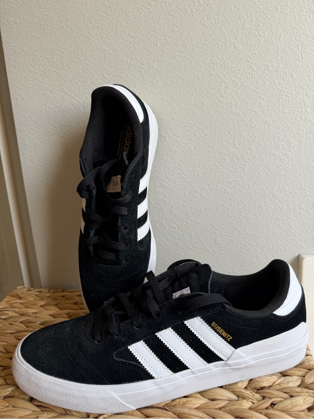 adidas Black and White Men's Skate Sneakers